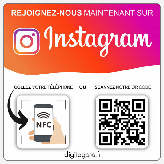 Plaque NFC Instagram