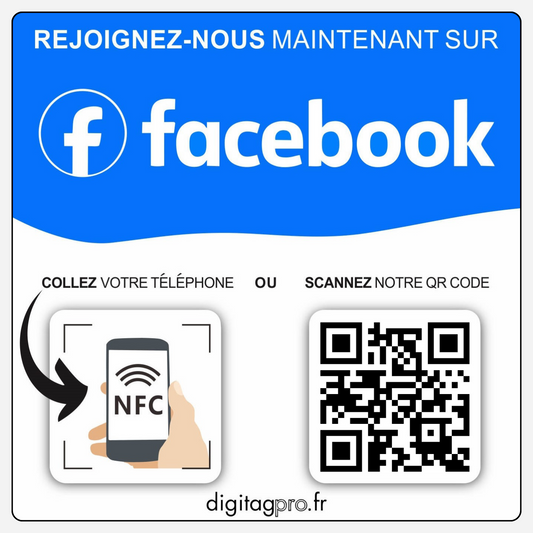 Plaque NFC Facebook